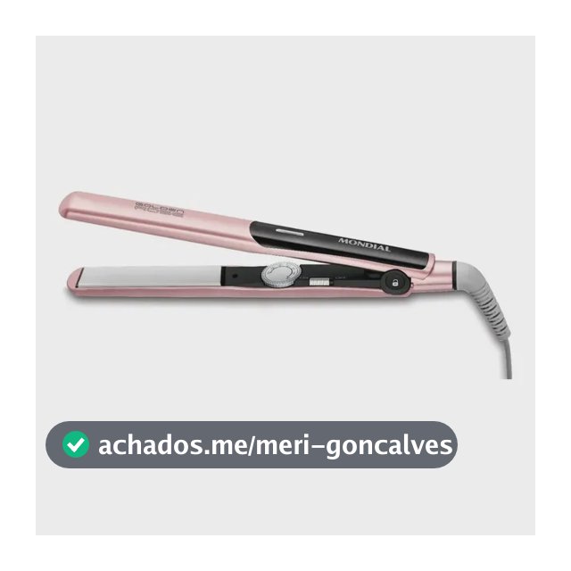 Prancha Alisadora Mondial Golden Rose/Preto Bivolt P-20
