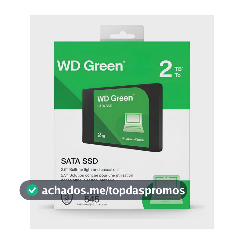 Ssd Wd Green 2.5 2tb Sata Iii 545 Mb/s - Wds200t5g0a