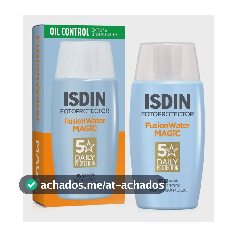 ISDIN Protetor Solar Facial Fusion Water 5 Stars Sem Cor FPS 60 - 50ml