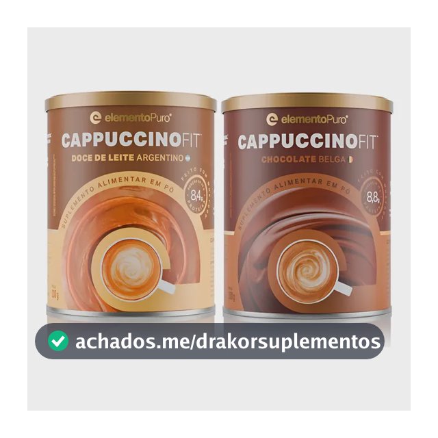 Kit 2 Cappuccino Fit Proteico C Whey Protein E Colágeno 200g