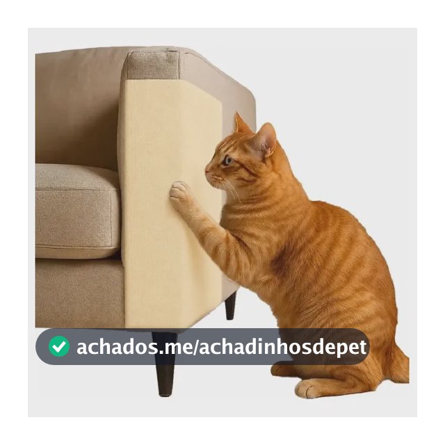 Arranhador Protetor Adesivo Gatos Sofá, Escalada 2m + Brinde Bege Claro