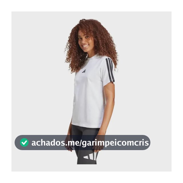 Camiseta Algodão Essentials Três Listras adidas
