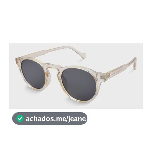 Óculos De Sol Redondo Duna Uv400 Retrô Vintage Champagne Degradê Champagne Translúcido