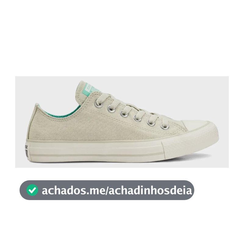 Tênis All Star Converse Casual Cano Baixo Classico Original Verde/água-marinha/amêndoa Lisa 35