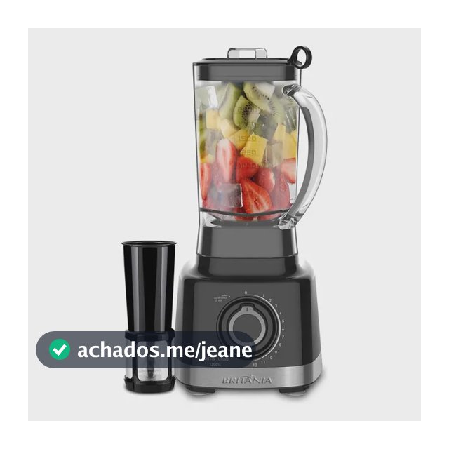 Liquidificador BLQ1300P Fortis Turbo 1400W Preto 3L Britânia
