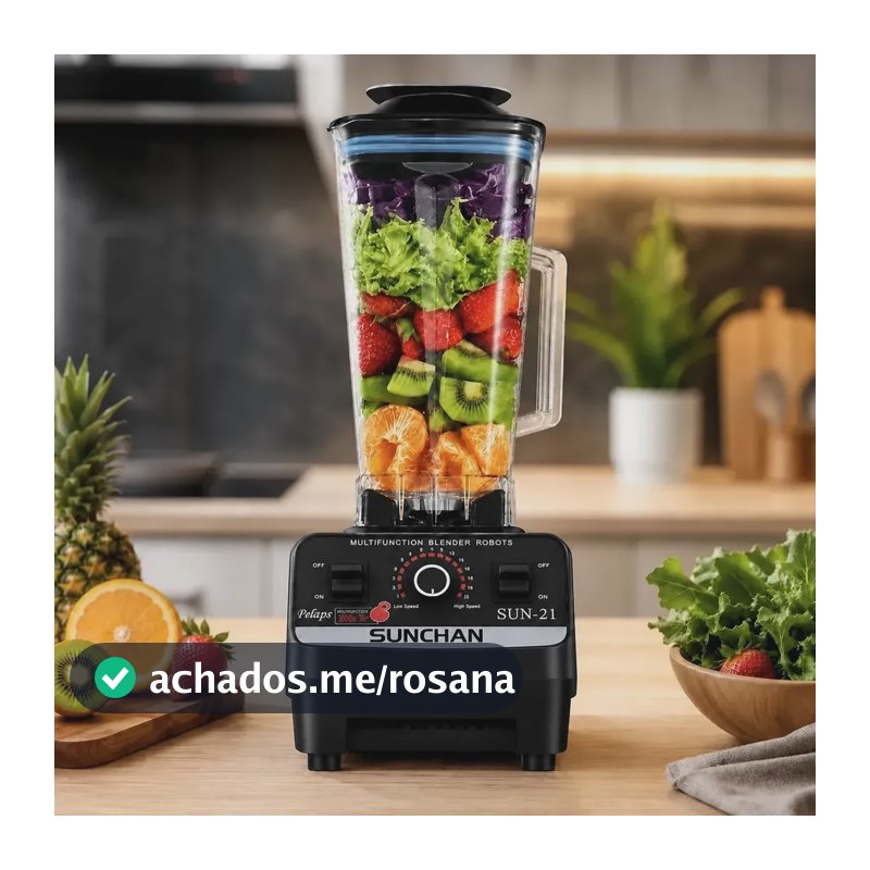 Liquidificador Elétrico 4500w 127v 2 Litros - Sortida Vermelho E Preta 127