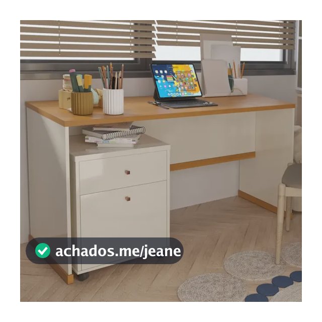 Conjunto Escrivaninha E Gaveteiro 2 Gavetas Tampo Mdf 25mm