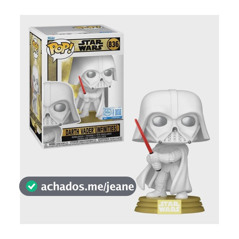 Boneco 12888 Pop! Star Wars Legends Darth Vader Branco Funko