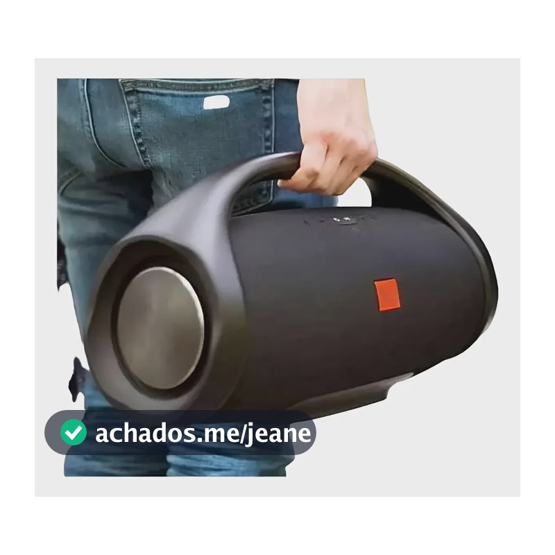 Caixa De Som Boombox Gigante 35cm - 70w Bluetooth Portátil Preto 127/220v