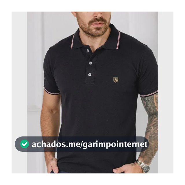Camisa Polo Masculina Casual Slim Algodão