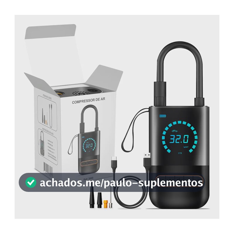 Bomba De Encher Pneu De Carro Bike Moto Portátil Digital Ex B&G