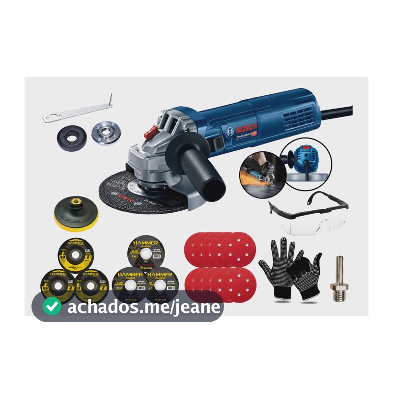 Lixadeira Esmerilhadeira C/ Regulagem Velocidade 900w Bosch Azul 60hz