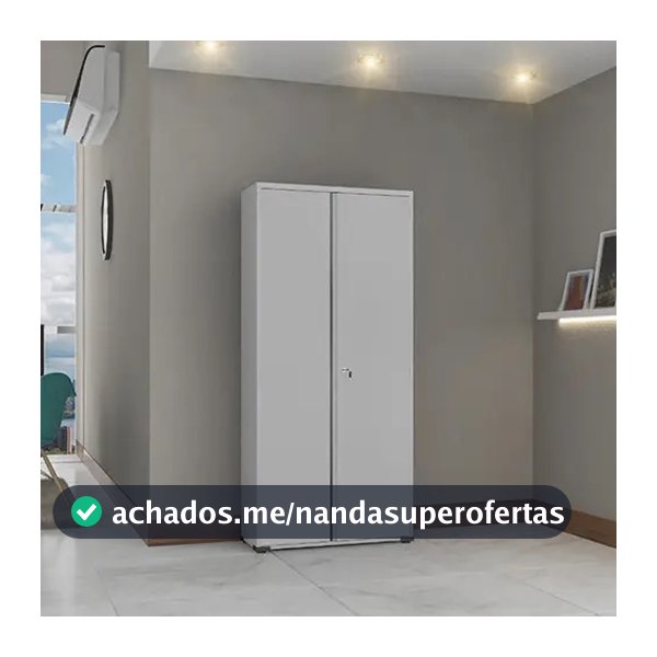 Armário Elite Aço Escritório Fechadura 3 Prateleiras Ea303 Cinza