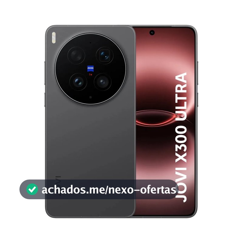 Smartphone JOVI X300 Ultra com Kit para Fotografia Profissional 5G Câmera 200MP ZEISS 512GB 16GB Bateria 6600mAh Processador Snapdragon 8 Elite Gen 5 e Carregador 100W - Preto Volcano