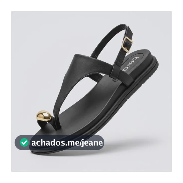 Sandália Feminina Ring Toe Beira Rio Pedraria Asa Delta Leve