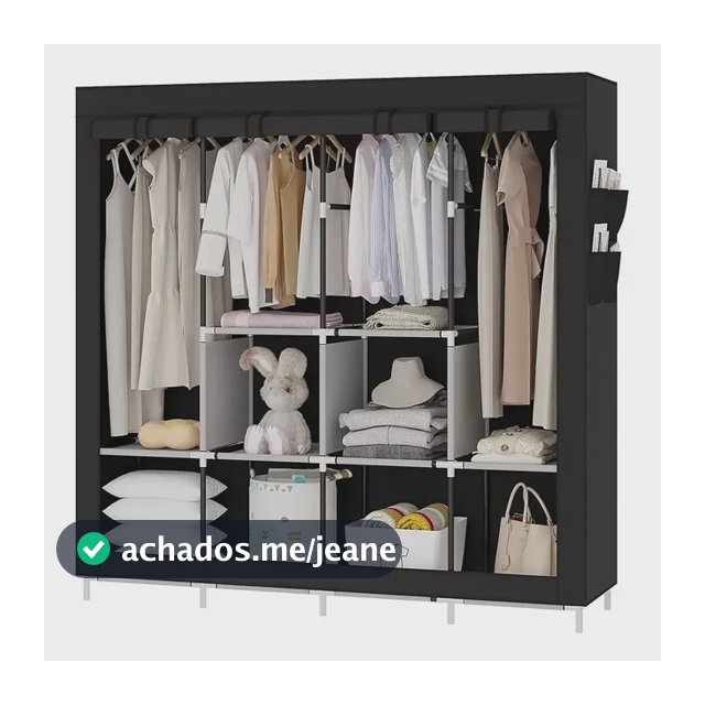 Guarda Roupa Dobrável Organizador Portátil Armário Grande
