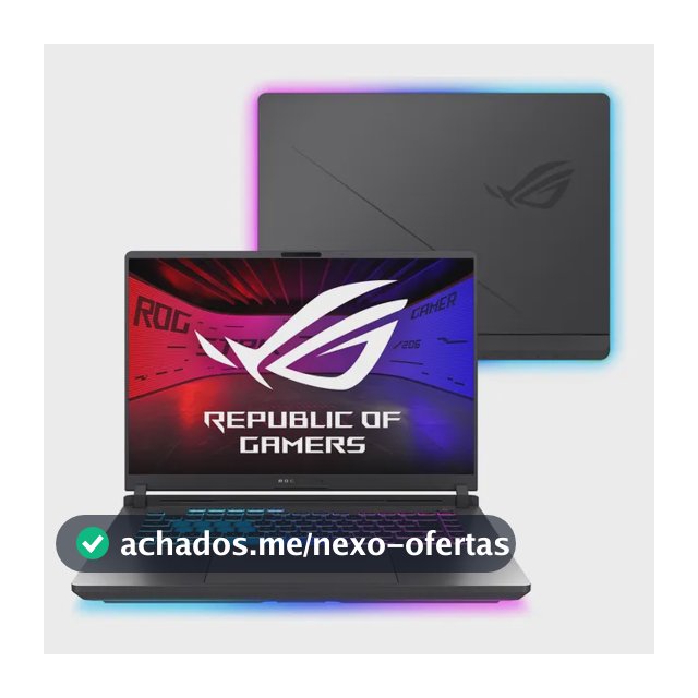 Notebook ASUS ROG Strix G16 NVIDIA GeForce RTX 5060 Intel Core i9 14900HX 2,2 GHz 16GB Ram 512GB SSD Windows 11 Home Tela 16" 240Hz Eclipse Gray - G615JMR-S5001W