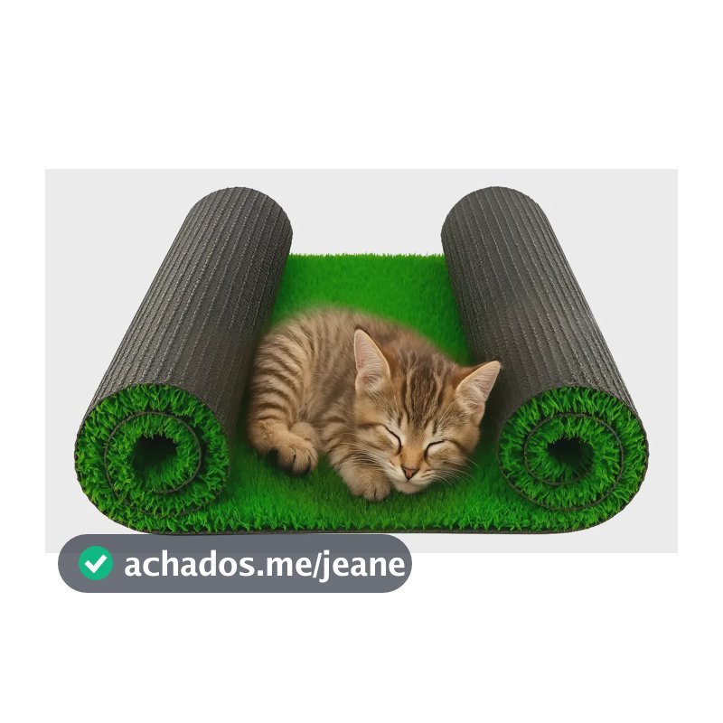 Tapete Grama Sintética Atóxica Higiênica Pets Cachorro Gato Verde