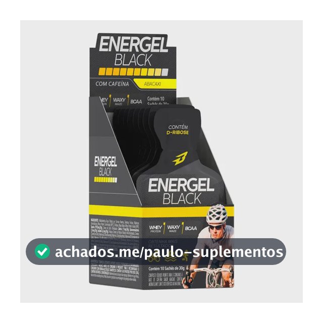 Energel Black 10 Sachês Gel Energético - Bodyaction Sabor Abacaxi