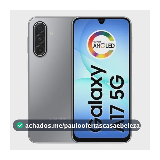 Smartphone Samsung Galaxy A17 5g 128gb 4gb Super Amoled 6.7'' Câmera 50mp Selfie 13 Mp 5000 Mah Nfc Dual Sim Recursos Ia - Cinza