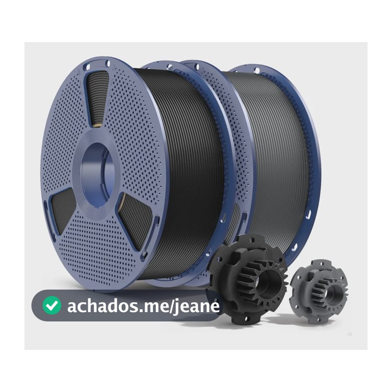 Filamento 3d Sunlu Petg Fosco 2kg Alta Velocidade 600 Mm/s Preto - Cinza