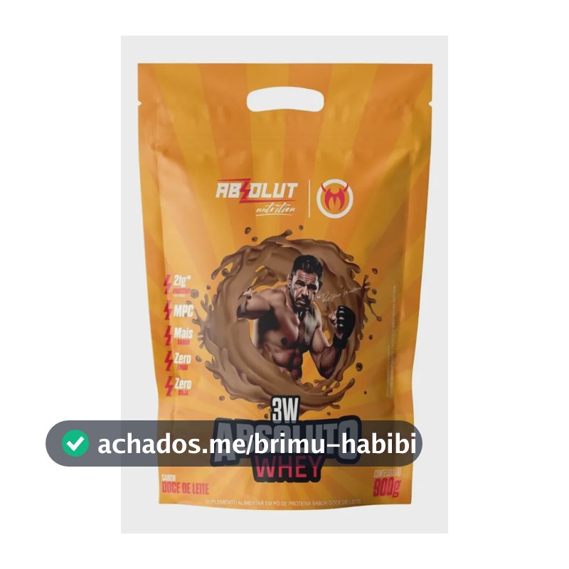Whey 3w Minot Refil 900g Absolut Nutrition Doce De Leite