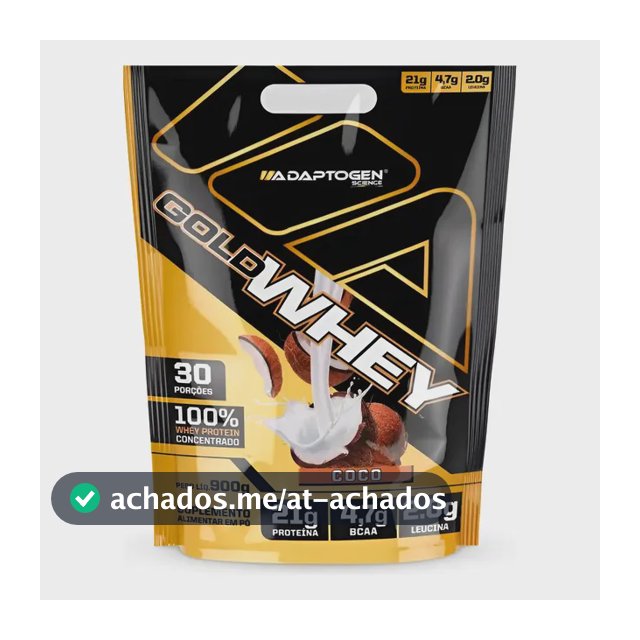 100% Gold Whey Refil Concentrado 900g - Adaptogen