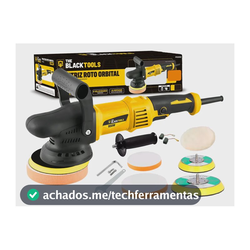 Politriz Eletrica Roto Orbital 15mm 5 E 6 Pol 950w 220v Amarelo 220v