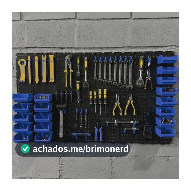 Painel Ferramentas Organizador Perfurado 118x52 + Brindes
