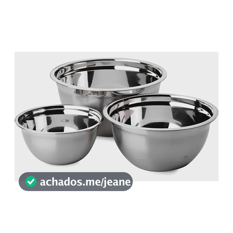 Conjunto De Tigelas Brinox 3pçs Suprema Em Inox - 2107/100