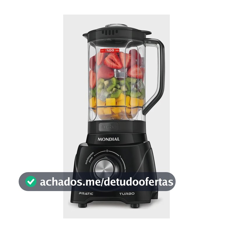 Liquidificador Pratic Turbo, Mondial, 550W - L-98-B