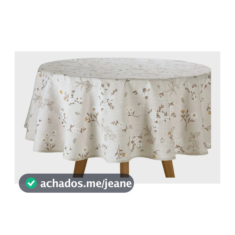 Toalha De Mesa Redonda Dohler 160cm 4 Cadeiras Limpa Facil Estampada Esmeralda