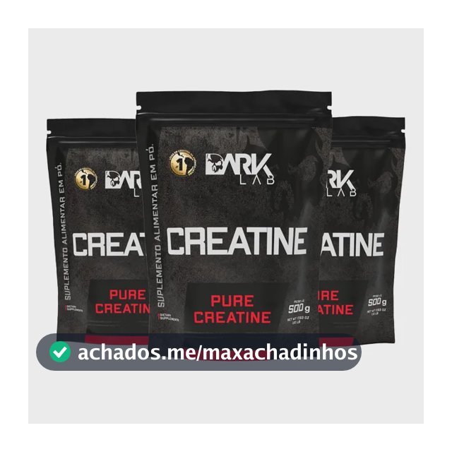 3x Creatina Monohidratada Pura 500g Dark Lab Unidade