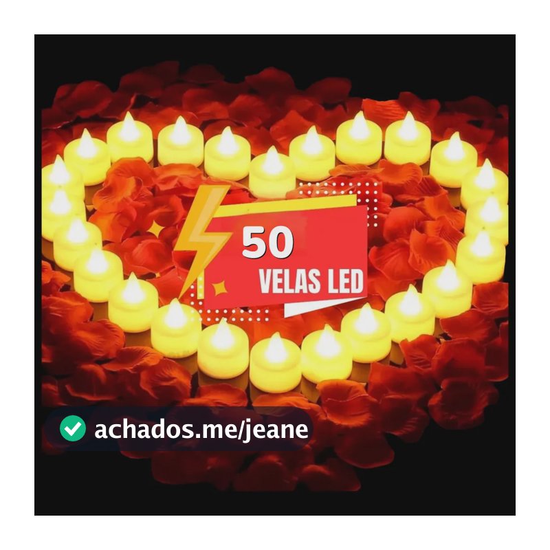 Kit De 50 Mini Vela Led Eletrônica Artificial Decoração