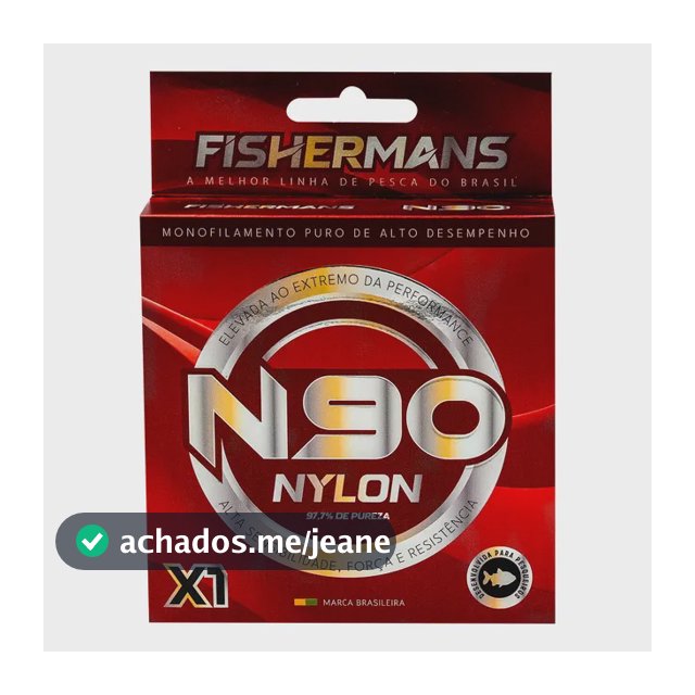 Linha De Pesca Fishermans Monofilamento N90 X1 300 Metros Vermelha N90 X1 0.40mm(51,6lbs 300metros