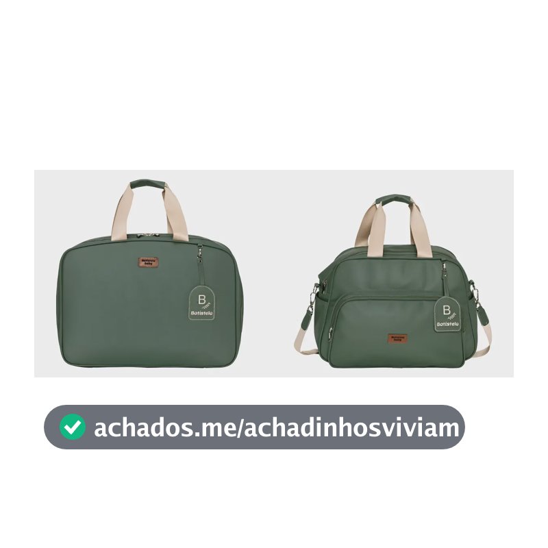 Mala E Bolsa Maternidade Vitta Mata Verde Batistela Baby Verde-musgo