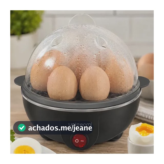 Cozedor De Ovos Elétrico Portátil Cozinha À Vapor Cor Preto 127v 5060 Hz