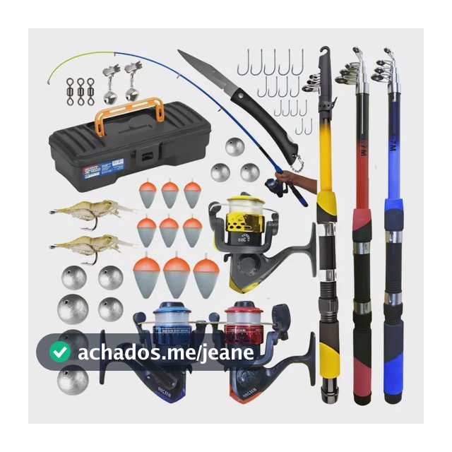 Kit Pesca Completo 3 Varas + 3 Molinetes E Maleta