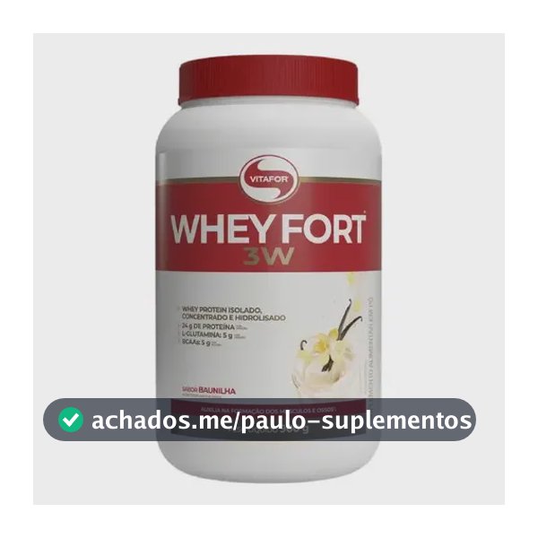 Whey Fort 3w Baunilha 900g Vitafor Baunilha