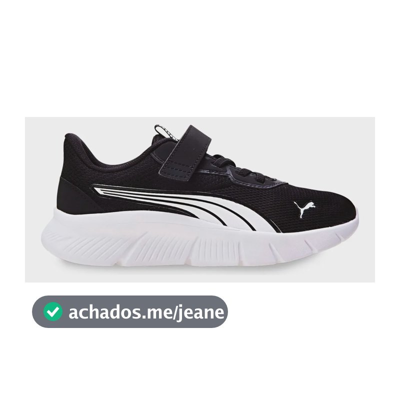 Tênis Infantil Flexfocus Modern Running Puma Puma Black-puma White Geométrico 28 Br