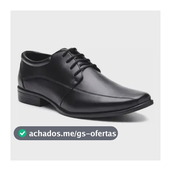 Sapato Social Couro Legítimo Preto Masculino Amarrar