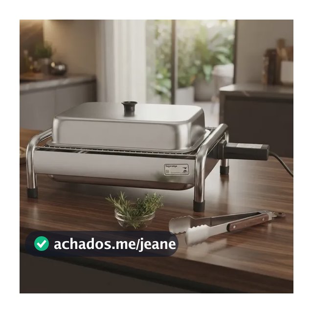 Churrasqueira Elétrica Grill Com Tampa Sem Fumaça Oferta