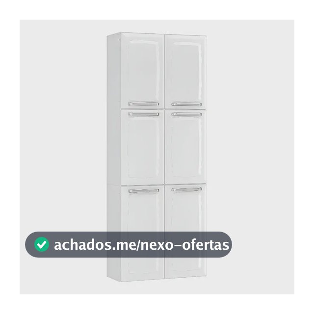 Paneleiro Itatiaia Em Aço 6 Portas Luce Cor Branco/Neve