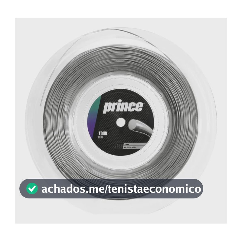 Corda Prince Tour Xr 16 1.30mm Rolo Com 200 Metros Cinza Cinza