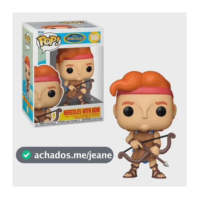 Funko Pop! Disney 1666 Boneco Hércules com Arco Colecionável +3 anos Vinil