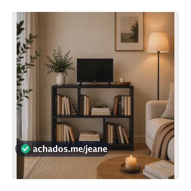 Aparador Decorativo Multiuso Branco Ou Preto 68cm Mdp Preto