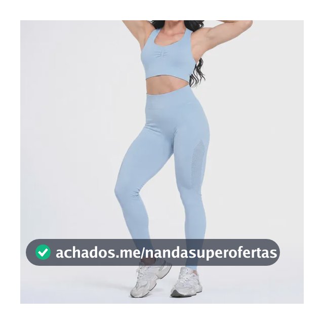 Conjunto Selene Top E Legging Feminino Academia Cós Alto