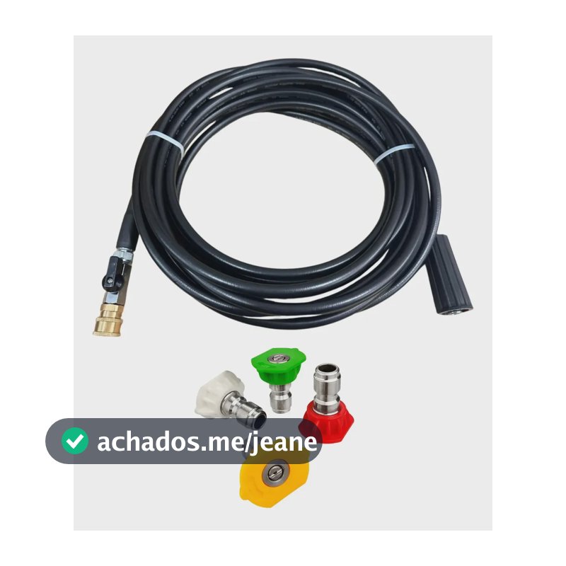 Mangueira 10 Metros + Bicos Engate Rápido Wap Wl 1800 Preto