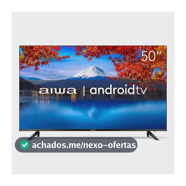 Smart TV AIWA 50” Android 4K Borda Ultrafina HDR10 Dolby Áudio AWS-TV-50-BL-02-A