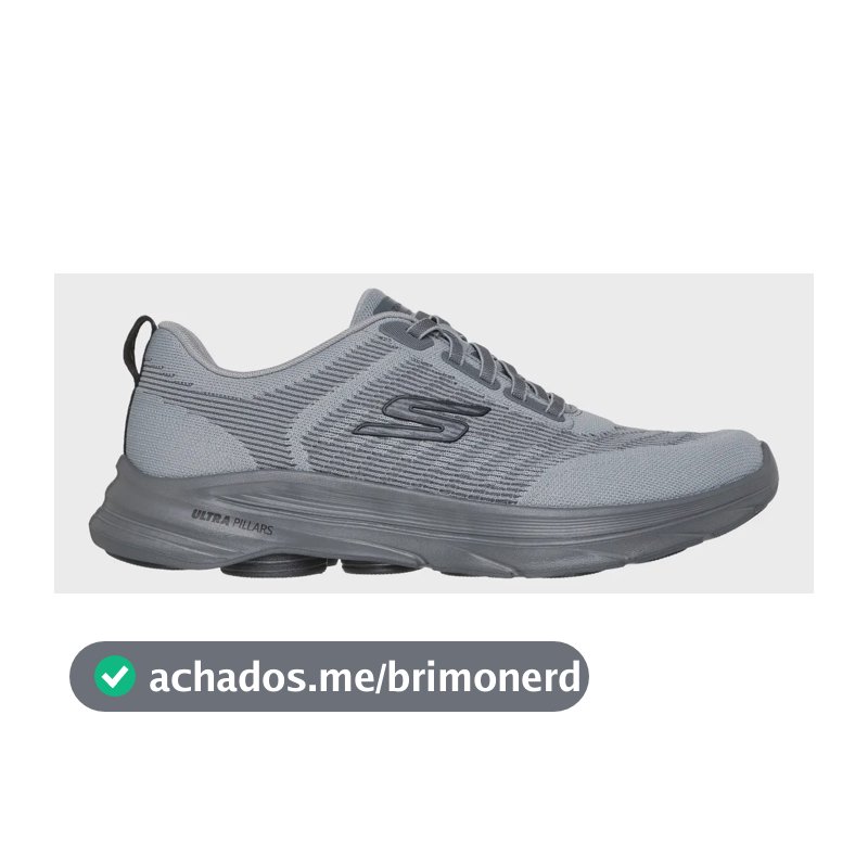 Tênis De Caminhada Masculino Go Walk 8 Day Skechers Cinza Escuro / Amarelo Liso 38 Br